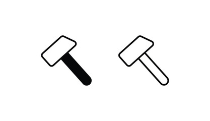 Rammer icon design with white background stock illustration