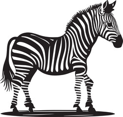 Fototapeta na wymiar A Zebra Cute vector logo vector art