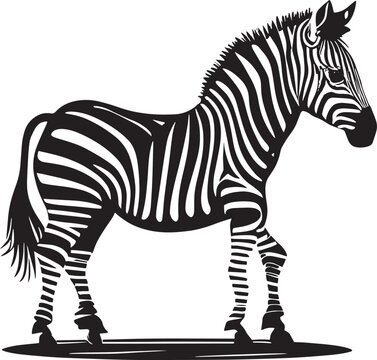 A Zebra Cute vector logo vector art