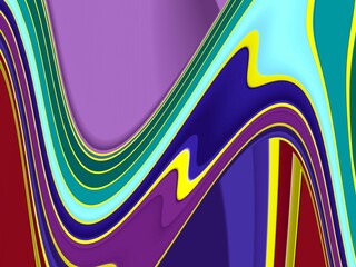 Colorful wavy lines, curle, swirls, fluid shapes, abstract background