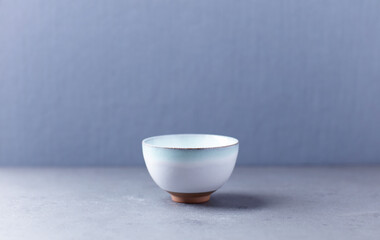  Traditional, handcrafted ceramic. Soft focus. Close up. Copy space.