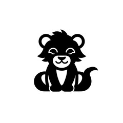 Child-Friendly Lion Icon: Kawaii Vector Design