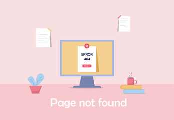 404 error. Page not found. Vector illustration 