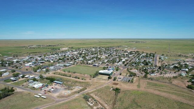Aerial footage of Julia Creek Queensland Australia