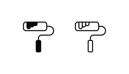 Paint Roller icon design with white background stock illustration