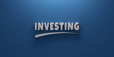 Investing writing lettering background banner