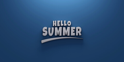 Hello summer writing lettering background banner