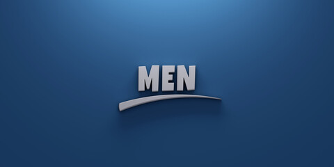 Men writing lettering background banner