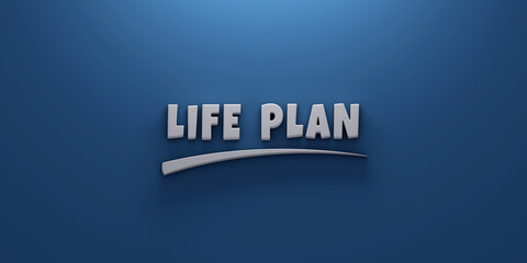 Life plan writing lettering background banner