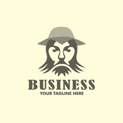 farmer's head logo design, suitable for agriculture logos or agricultural products