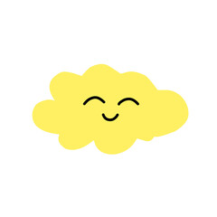 Funny Cloud Cartoon Icon 
