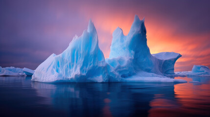 Fototapeta na wymiar Iceberg in the ocean. Generative AI