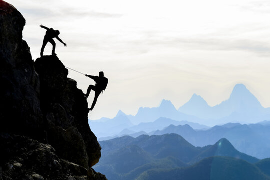 The moments of helping the mountaineers on the rocks, reaching the summit of the magnificent mountain range