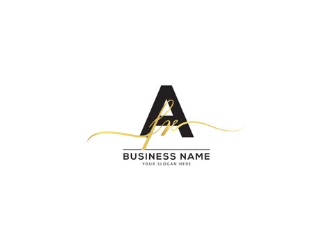Luxury afr Letter Logo, Unique far afr Signature Logo For Clothing