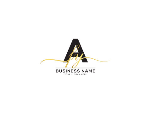 Luxury afy Letter Logo, Unique fay afy Signature Logo For Clothing