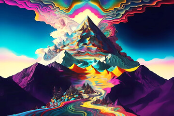 psychedelic allusions, created with AI generation