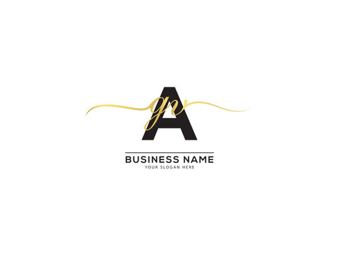 Signature AGV Logo Icon, Unique AGV gav Business Three Letter Logo Icon Vector Art
