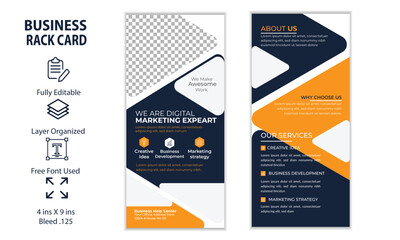 Creative Modern Corporate DL Flyer Rack card template Design