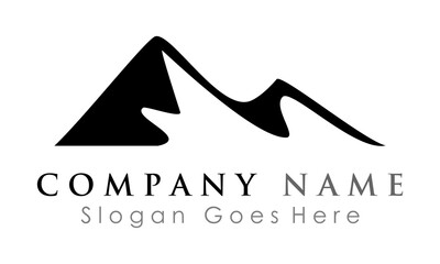  simple icon mountain silhouette logo vector