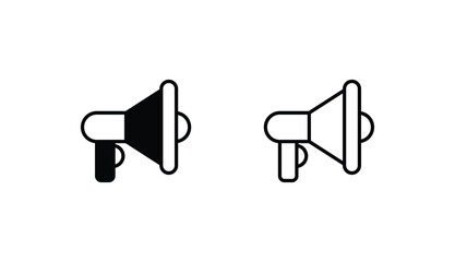 Megaphone icon design with white background stock illustration