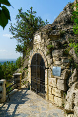 Pyatigorsk, Russia - September 1, 2021: Lermontov's Grotto. Nagorny Park