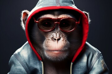 Bad Monkey with glasses. SWAG