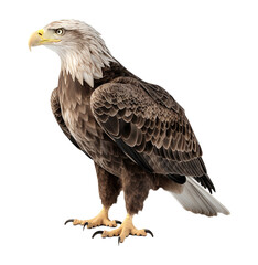 Obraz premium eagle portrait. isolated on transparent background. ai generative