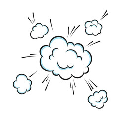 Fart smoke smelling cloud pop art comic book cartoon flat style design vector illustration. Bad stink or toxic fart aroma cartoon smoke cloud isolated on white background.