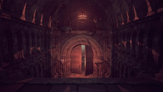 old retro church background in gothic style
