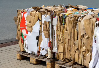 Waste paper and cardboard recycling center