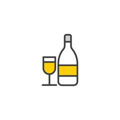 Wine icon design with white background stock illustration