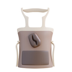 3d illustration coffee apron