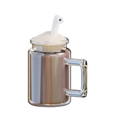 3d illustration frozen frappe