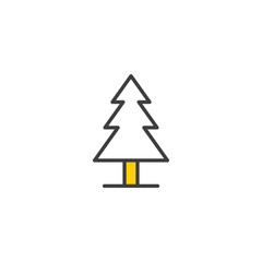 Tree icon design with white background stock illustration
