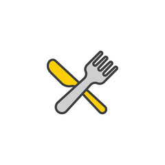 Fork And Knife icon design with white background stock illustration