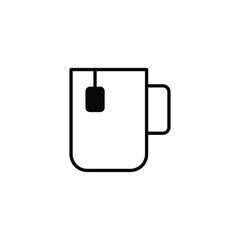 Fototapeta premium Tea Cup icon design with white background stock illustration