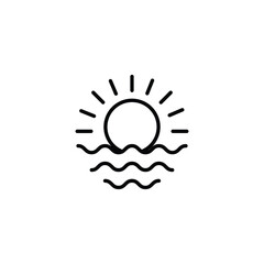 Summer icon design with white background stock illustration