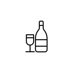 Wine icon design with white background stock illustration