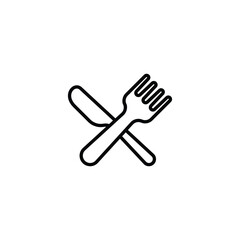 Fork And Knife icon design with white background stock illustration