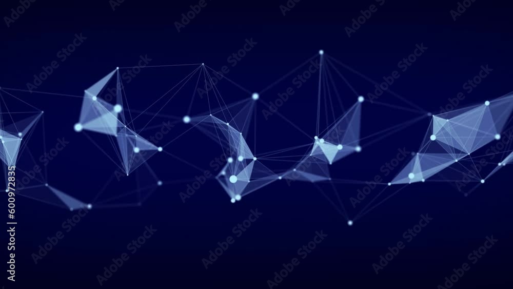 Poster Futuristic global network connection structure. Cyber security digital data flow. Science background concept. 3D rendering.