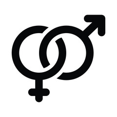 gender glyph icon illustration vector graphic