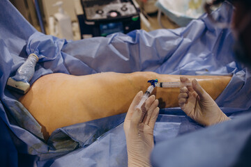 EVLT endovenous laser treatment to treat varicose veins.