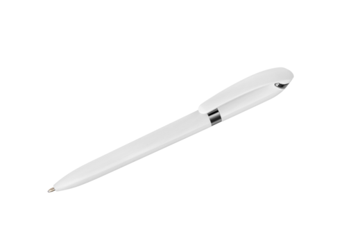 White empty pen isolated on white background