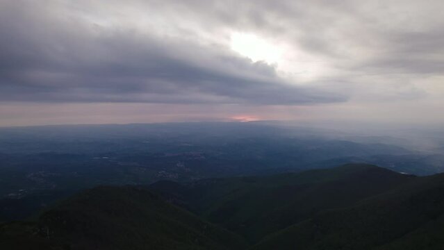 Sunrise from the Maiella massif 4K drone