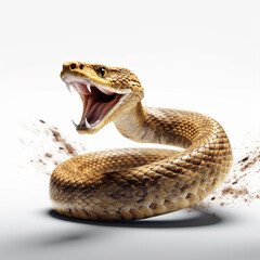 Viper snake in attack position (Generative AI)