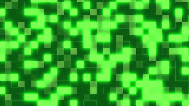 Full HD video showcasing dynamic green abstract blocks in a mecha style motion. Its energetic and captivating motion is perfect for technology, science fiction, or gaming videos, for content creators