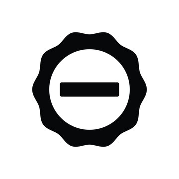 Black solid icon for minus 