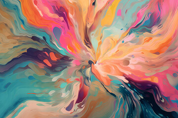 Abstract art with pastel colors