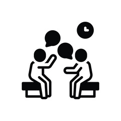 Black solid icon for advise 