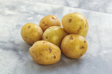 Raw small organic baby potato